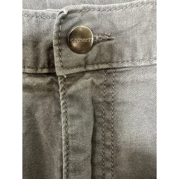 Carhartt Pants Mens 48x32 Gray Utility Cargo Workwear Rugged Flex Stretch Relax - Picture 3 of 6